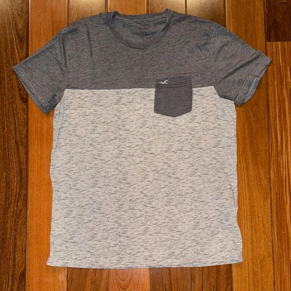 Hollister Two-Tone Gray Short Sleeve Tee - Picture 1 of 2